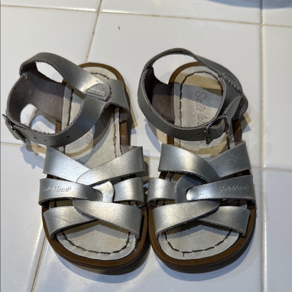 Salt Water Silver Sandals